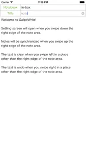 SwipeWrite - Quick Notes to Evernote - screenshot 0