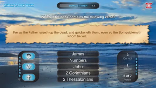 Bible Book Quiz - Christian Bible Game & Study Aid screenshot 1