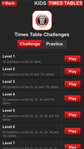 Kids Times Table Challenges screenshot 1