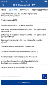 DGB Bildungswerk NRW Seminare screenshot 1