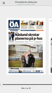 Örnsköldsviks Allehanda e-tidn screenshot 2