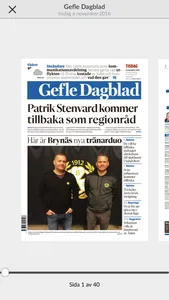 Gefle Dagblad e-tidning screenshot 2