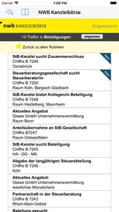 NWB Kanzleibörse App screenshot 1