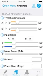 Motion Control User Interface screenshot 2