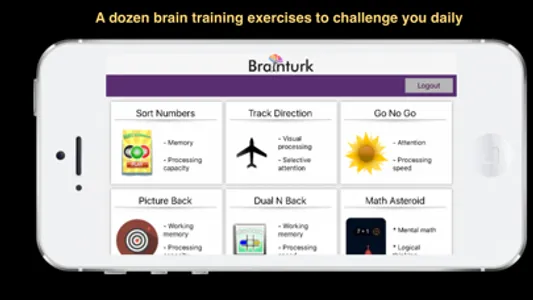 Brainturk Brain Training games to peak performance screenshot 1