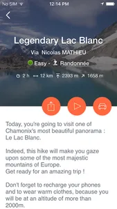 Mhikes, geo-guided hikes. screenshot 1