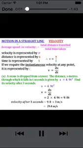 Motion in a Straight Line Math screenshot 1