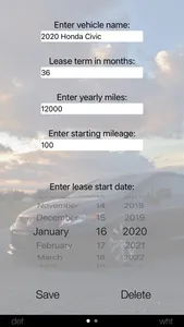 Lease Odometer screenshot 2