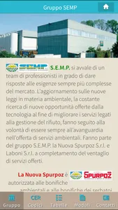 SEMP, Codici CER screenshot 1