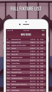 WHU News - Unofficial Fan App screenshot 2