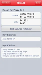 Spraycalculator screenshot 2