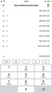 Hours + Minutes Calculator Pro screenshot 0