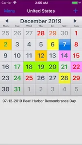 Almanac - Holiday Calendar screenshot 2