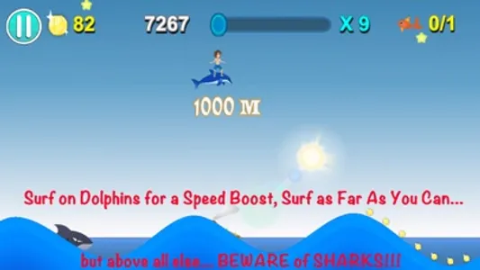 Space Surf : Shark Attack screenshot 4