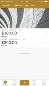 BNY Mellon Business Banking screenshot 1