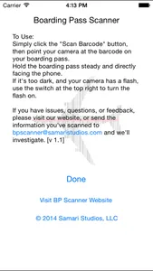 Boarding Pass Scanner screenshot 1