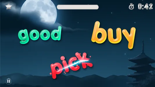 Sight Words Ninja - Slicing Game to Learn to Read screenshot 1