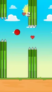 Flappy Red Ball - Tiny Flying screenshot 2