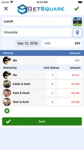 Get Square.  Shared expenses. screenshot 1