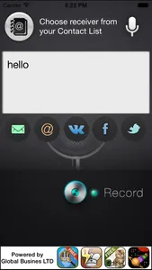 On Air Messenger - Speech recognizer for sending messages! screenshot 1