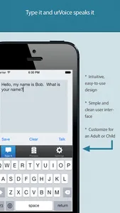 urVoice AAC – Text to speech with type and talk! screenshot 1
