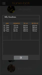 Drum Tuning Calculator screenshot 1