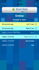MoBap Baby Feeding Log screenshot 2