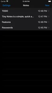 Tiny Notes screenshot 1