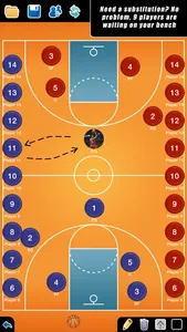 Coach Tactic Board: Basket++ screenshot 1