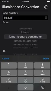 Illuminance Conversion screenshot 2