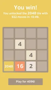 2048 by Gabriele Cirulli screenshot 2