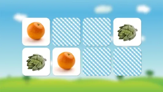 Fruits and vegetables flashcards quiz and matching game for toddlers and kids in English screenshot 2