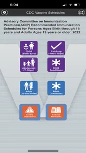 CDC Vaccine Schedules screenshot 2