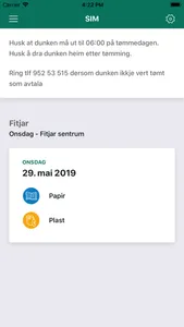 SIM - Tømmekalender screenshot 1