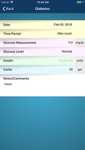 Diabetes Health Manager screenshot 1