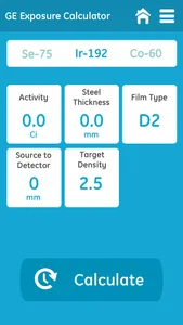 GE Film Exposure Calculator screenshot 2