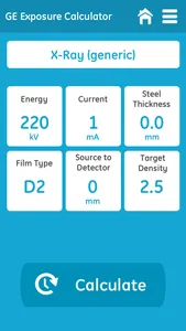 GE Film Exposure Calculator screenshot 3