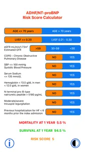 ADHF/NT-proBNP Risk Score screenshot 3