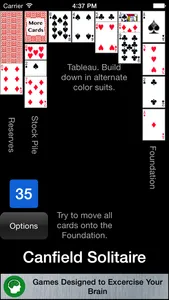 Canfield Solitaire - Classic screenshot 2