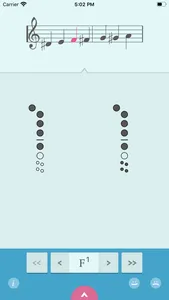 Recorder fingering chart screenshot 1