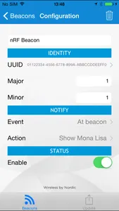 nRF Beacons screenshot 1