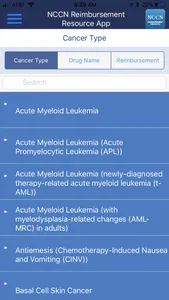 NCCN Reimbursement Resource screenshot 1