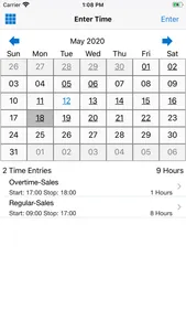 Timecards for EBS screenshot 1