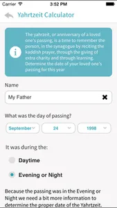 Kaddish Assistant screenshot 2