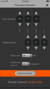 Time-lapse Calculator screenshot 0