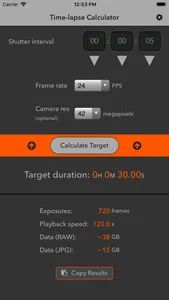 Time-lapse Calculator screenshot 3