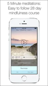 5 Minute Meditations: 28 day mindfulness meditation course for daily relaxation, happiness and stress relief screenshot 0