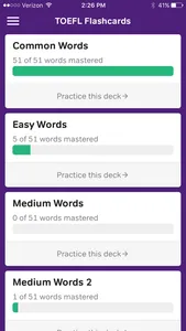 Flashcards - TOEFL Vocabulary screenshot 0