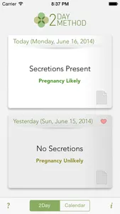 2Day Method - Fertility Awareness & Family Planning screenshot 1