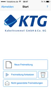 KTG-Freimeldung screenshot 1